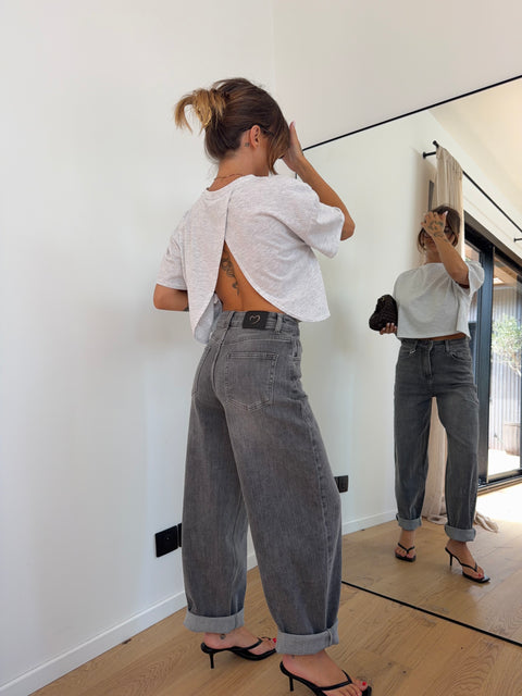 Jeans ballon Romy - gris