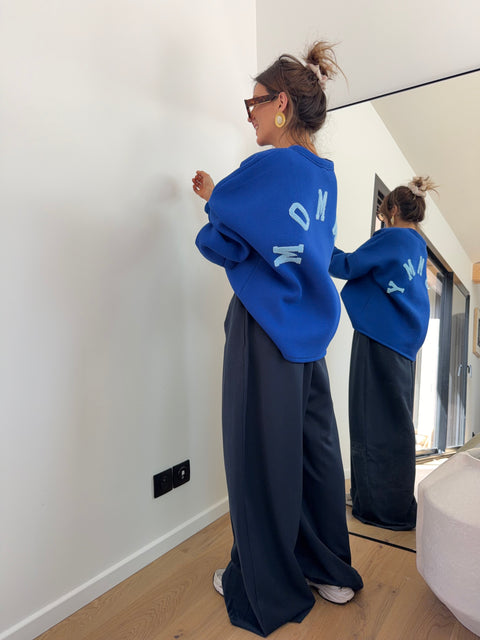 Pull MOMMY - bleu roi