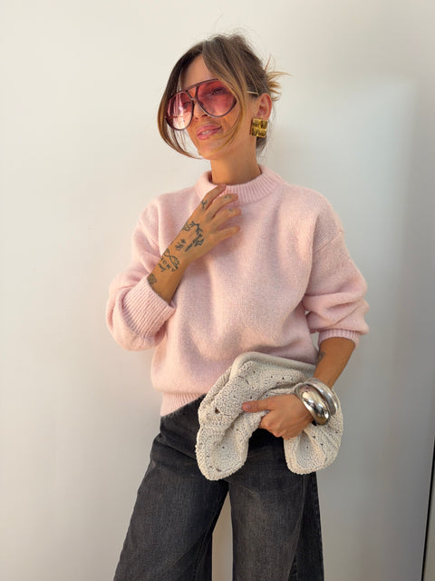 Pull parfait - rose poudré
