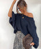 Pull oversize - bleu marine