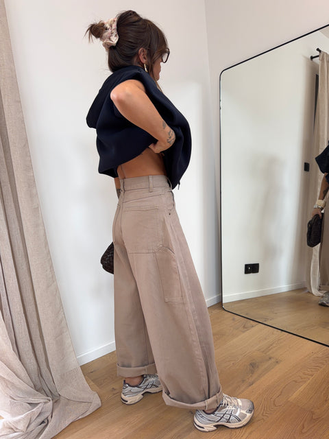 Jeans ballon beige - June
