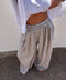 Pantalon à carreaux - taupe (pré commande)