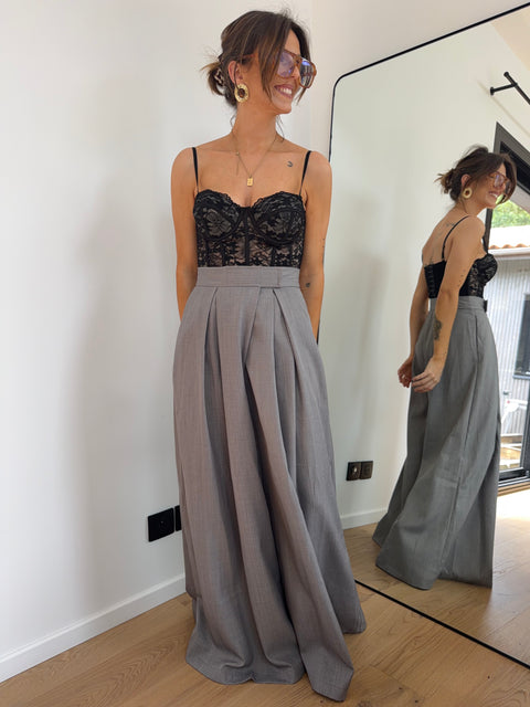 Pantalon à scratch - gris