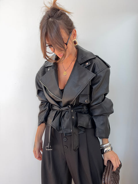 Veste simili à épaulettes - noir