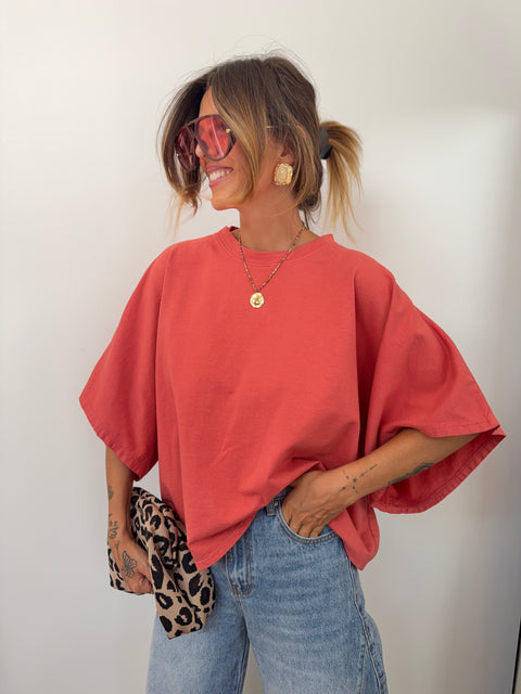 T-shirt épais parfait - corail