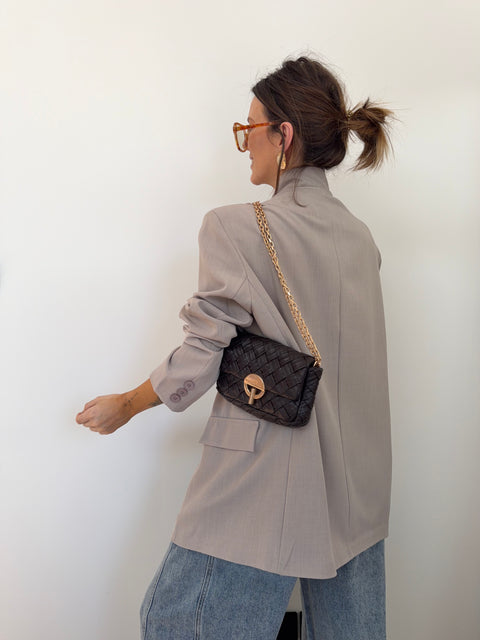 Blazer à bouton - greige