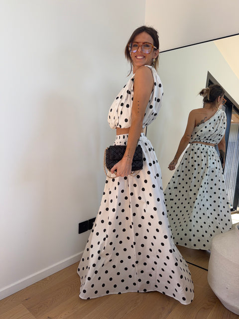 Ensemble à pois - blanc