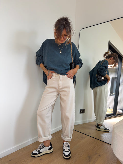 Jeans ballon beige