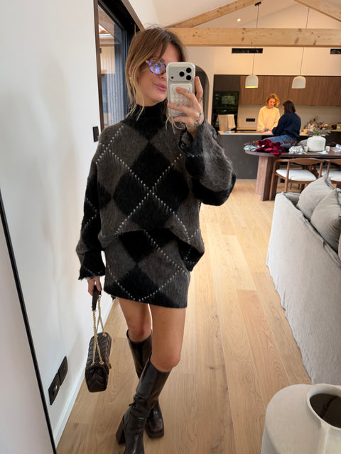Pull à carreaux - Juny