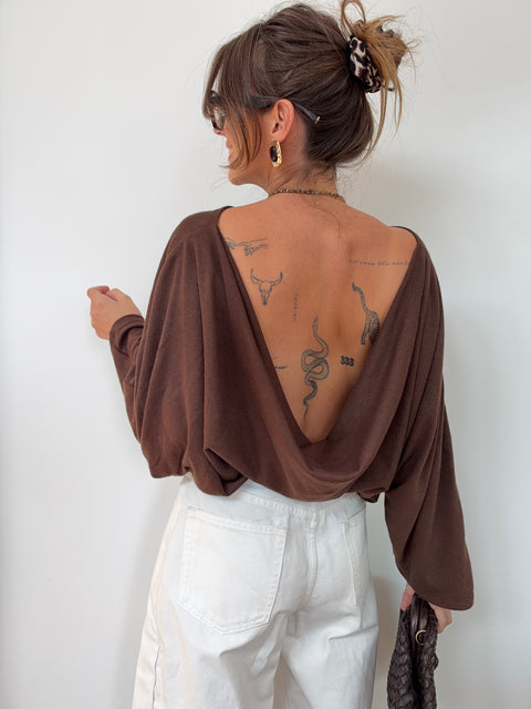 Haut dos nu lover’s - chocolat