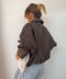 Veste à carreaux - marron et beige
