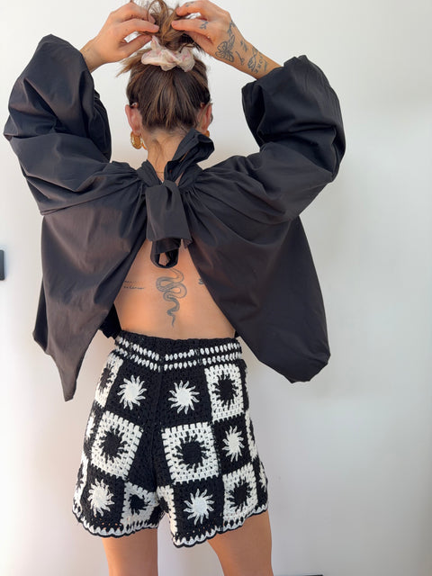 Short en crochet - noir