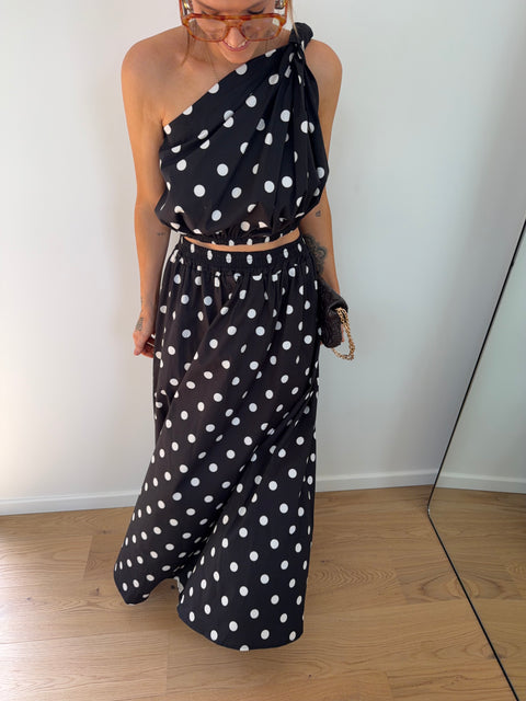 Ensemble à pois - noir