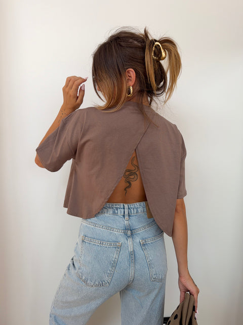 T-shirt Mia Lover's - café