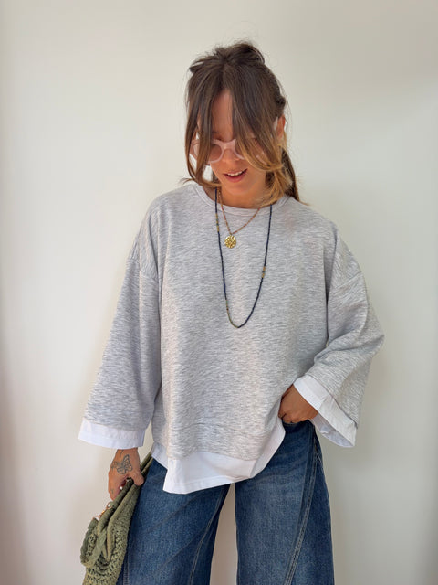 Double t-shirt - gris