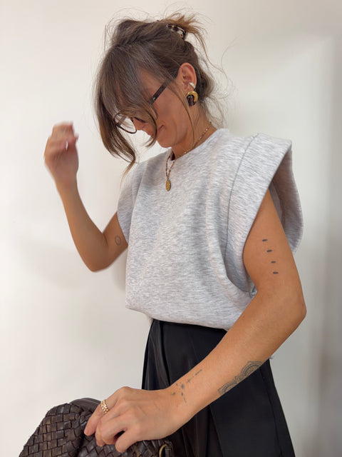 Sweat gris avec détails - Paula