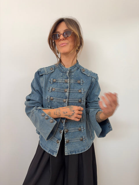 Veste en jean à boutons