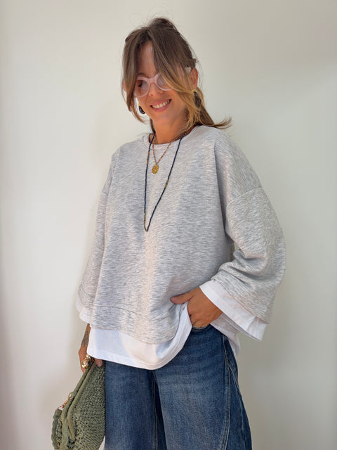 Double t-shirt - gris
