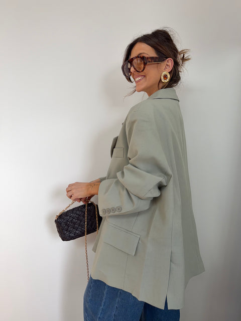 Blazer oversize - vert d'eau