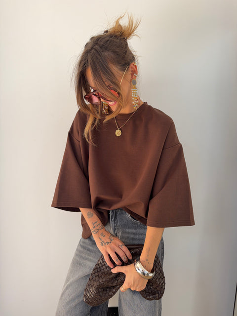 T-shirt coeur - chocolat