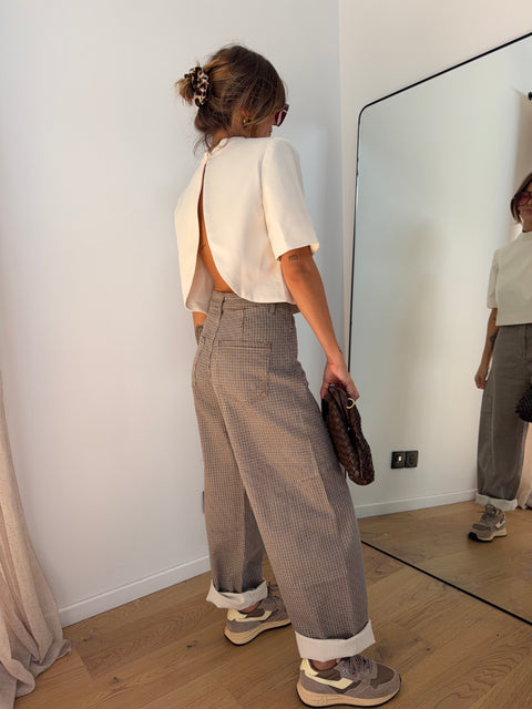 Jeans Mayron - pied de poule