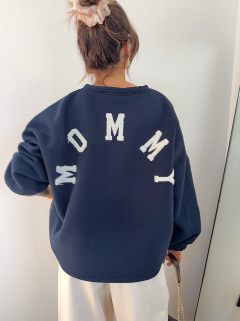 Pull MOMMY - bleu/crème