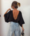 T-shirt Lover's dos nu V - noir