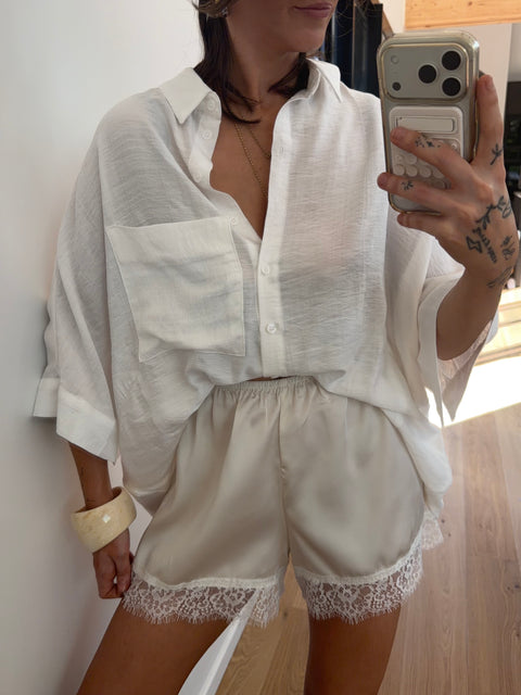 Chemise blanche manches courtes
