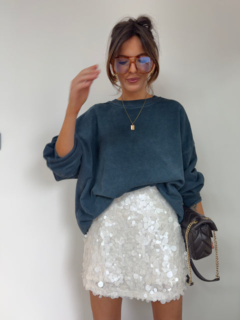 Jupe à sequins - blanche