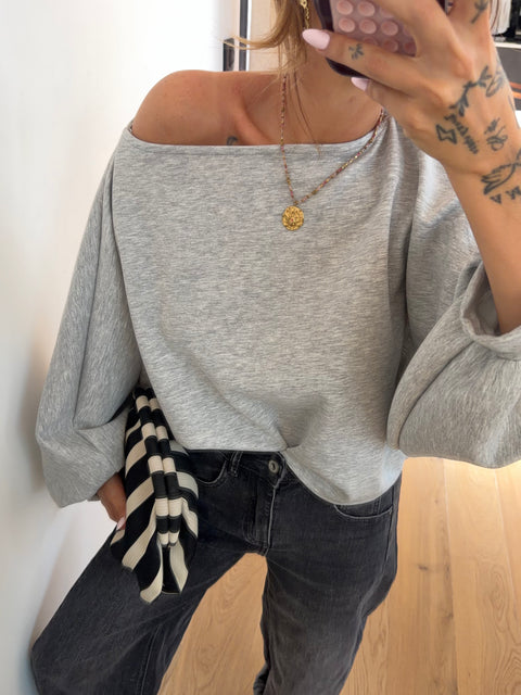 T-shirt bouffant gris