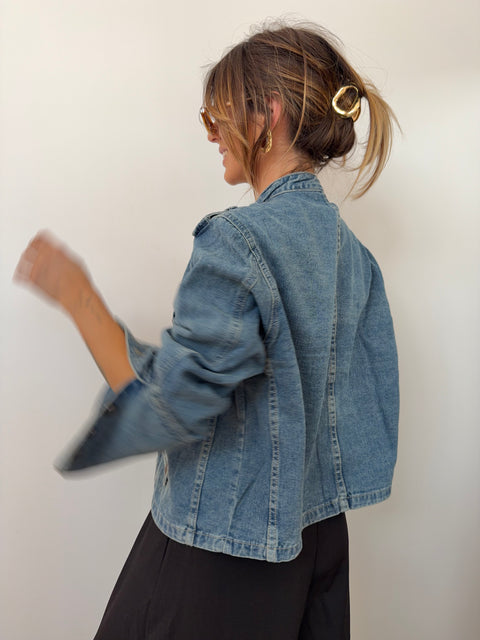 Veste en jean à boutons