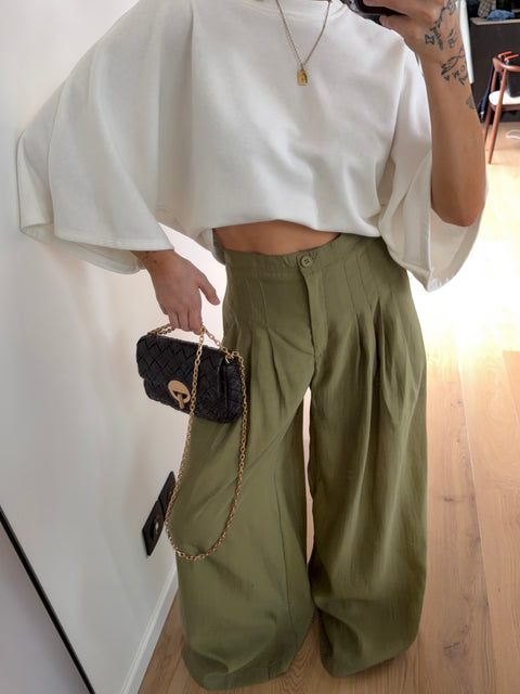 Sweat manches 3/4 - blanc