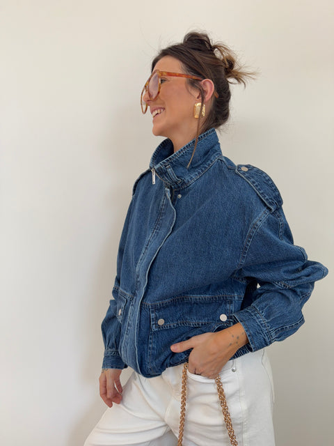 Veste en jeans à détails
