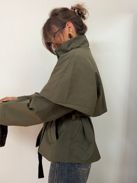 Veste à ceinture - Kaki