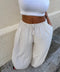 Pantalon ballon en viscose - écru (pré commande)