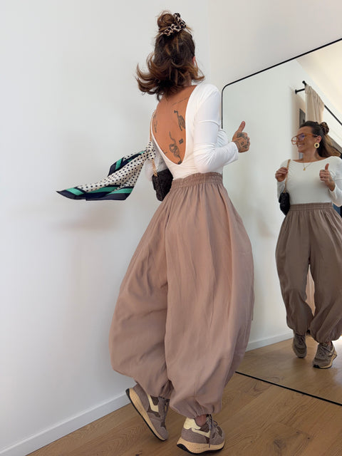 Pantalon ballon - taupe (pré commande)