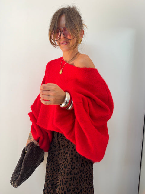 Pull oversize - rouge