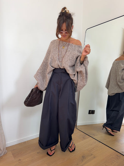 Pantalon droit - bleu