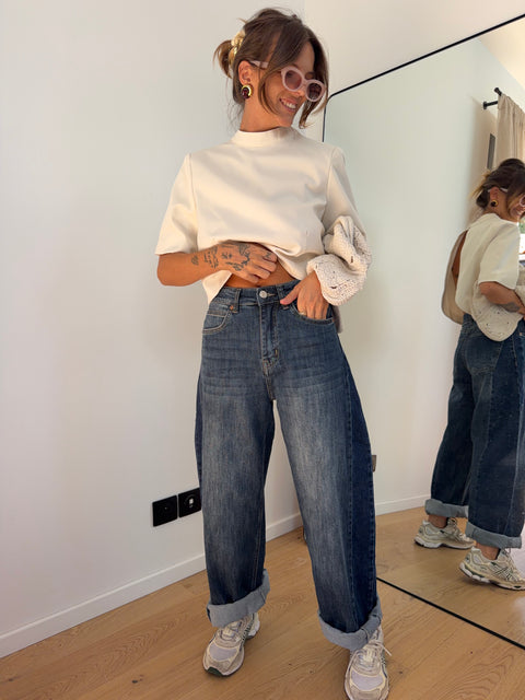 Jeans ballon 2 bleu