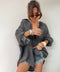 Chemise en gaze de coton - grise