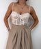 Bustier en dentelle - beige