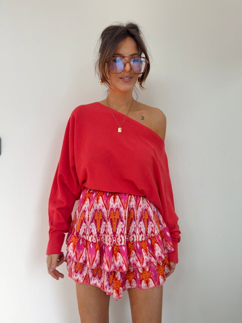 Jupe short à motifs