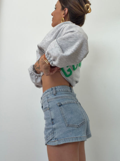 Short en jeans