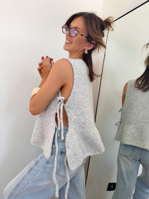 Pull à noeuds - gris