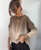 Tee-shirt tie and die - choco et beige