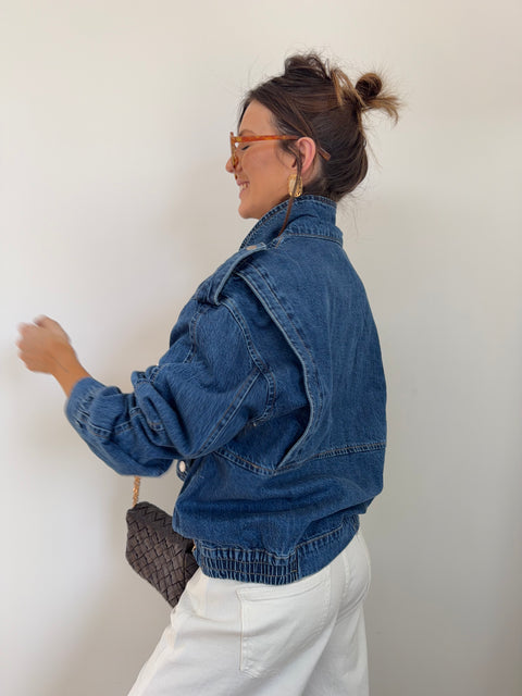 Veste en jeans à détails