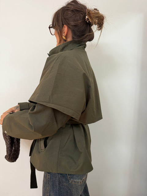 Veste à ceinture - Kaki