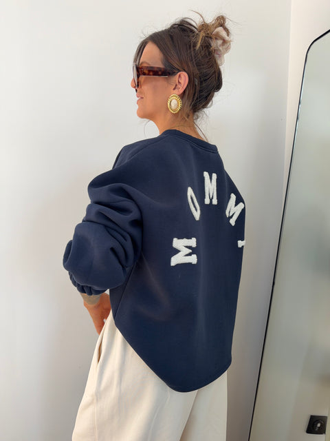 Pull MOMMY - bleu/crème