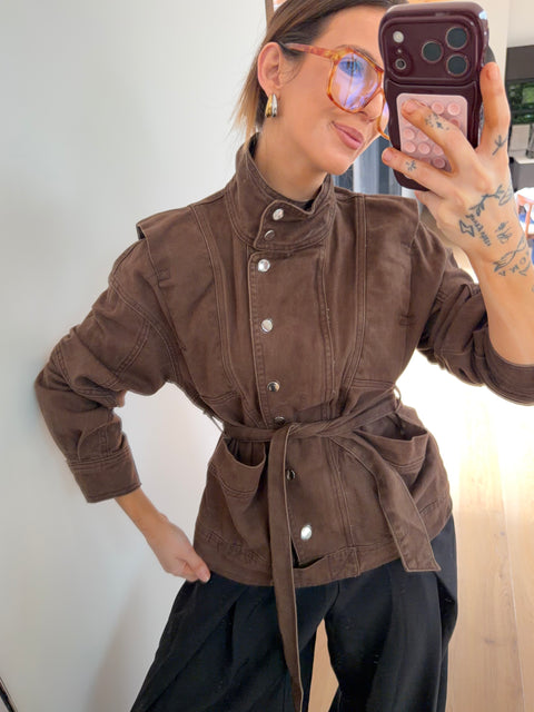 Veste à noeud - marron