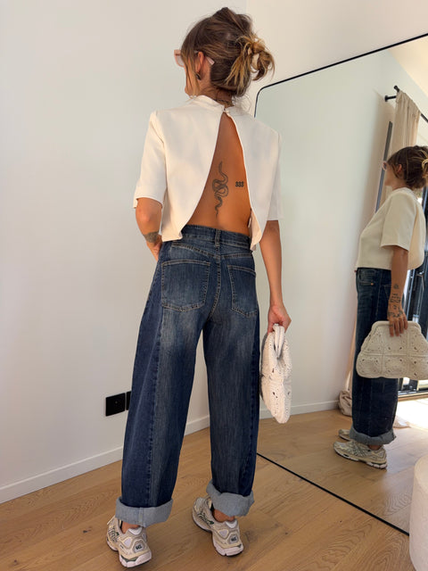 Jeans ballon 2 bleu